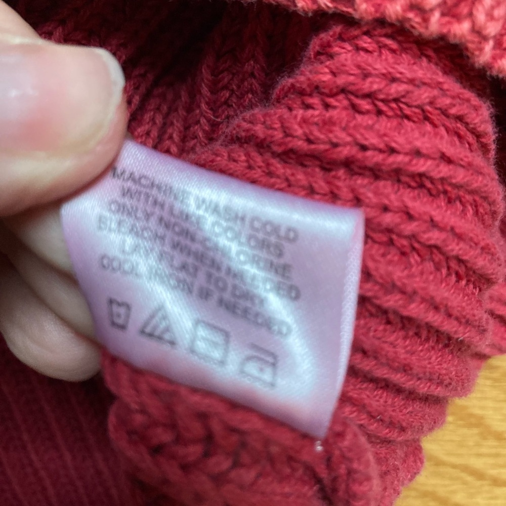 Tyler Boe Washed Rust Cotton Crew Neck Sweater with Ribbed Texture - Picture 4 of 8